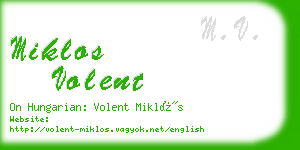 miklos volent business card